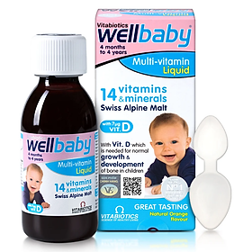 Vitamin tổng hợp Wellbaby cho bé từ 6 tháng đến 4 tuổi 150ml