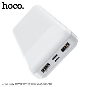 Pin Sạc Dự Phòng Hoco J72 10000mAh, J72A 20000mAh - 2 Cổng Ra 2A, Đèn Led Hiển Thị Năng Lượng, Công Tắc Tiện Lợi - Hàng Chính Hãng