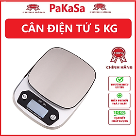 Mua Cân điện tử 5kg-0.1g màu bạc và đen 20x15cm - Hàng chính hãng