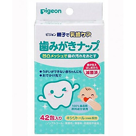 Set 42 miếng khăn lau răng Pigeon nội địa Nhật Bản
