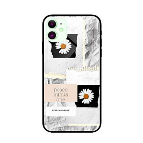 Ốp lưng kính cường lực cho iPhone 11 Nền Hoa Cúc Nền Giấy (2) - Hàng Chính Hãng