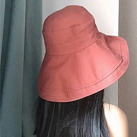 Nón thô 2 mặt vành cong che nắng chống tia UV kiểu dáng thời trang cho nữ