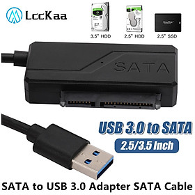 SATA to USB 3.0 Cable Up to 5 Gbps for 2.5 3.5 Inch External HDD SSD Hard Drive SATA 7+15 22 Pin Adapter USB 3.0 to Sata Cable Color: SATA to USB Cable