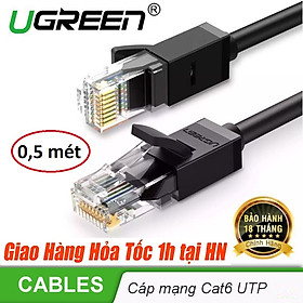 Dây Cáp Mạng 2 đầu đúc sẵn Cat6 UTP UGREEN Dài 0,5m đến 10m - Hàng chính hãng