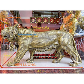 Mua Tượng Linh Vật Hổ Chúa Sơn Lâm Đi Bộ Bằng Đồng Nguyên Chất Kích Thước 45x14x23cm  Nặng 5 2Kg - Quà Tặng Sếp Tuổi Dần