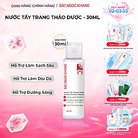 [SIZE DU LỊCH] Nước tẩy trang Sắc Ngọc Khang 30ml giúp làm sạch da bụi bẩn, bã nhờn, ngăn ngừa mụn hiệu quả