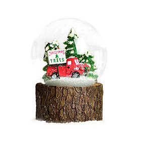 Christmas Gift Crystal Ball Music Box Automatic Snow Lighting Music Box Birthday Gift Resin Crafts Ornament
