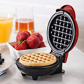 Waffle Maker Electric Mini Kitchen Appliance Metal Red Non Stick Pan