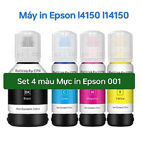 Mua Free ship- set 4 màu Mực in phun màu Epson 001 dùng cho máy L4150/L4160/L6160/L6170/L6190/L4260/L4266/L6260/L6270/L6290/L14150  hàng nhập khẩu.