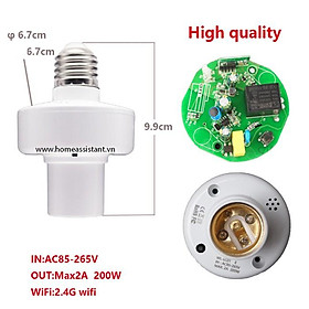 Mua Đui Đèn Điều Khiển Bật Tắt Đèn 2A Wifi Tuya SC01