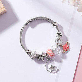 Vòng tay nữ Charm hạt đá châu vũ trụ phong cách hàn quốc thời trang - VSH13