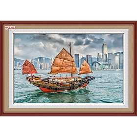 Tranh dán tường phong thủy Thuận buồm xuôi gió/Tranh GP tích hợp keo sẵn