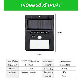 Đèn Led Năng Lượng Mặt Trời Có Cảm Biến Chuyển Động  - Hàng Chất Lượng