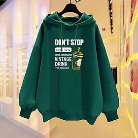 Áo Khoác Nỉ Hoodie Don't Stop Nam Nữ Ulzzang Unisex Tay Rộng Bo Chun Form Rộng Cá Tính G5