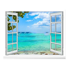 Tranh dán tường cửa sổ 3D | Tranh trang trí 3D | Tranh phong cảnh đẹp 3D | T3DMN_T6_022