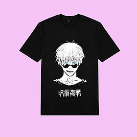 Áo thun Jujutsu Kaisen Gojo Satoru Anime ngắn tay cổ tròn độc đẹp