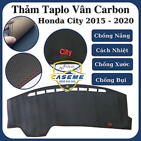 Thảm Da Taplo Dành Cho Xe Honda City 2015 - 2020 Vân Carbon Cao Cấp
