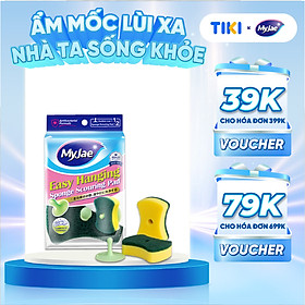 Mua Miếng Bọt Biển Rửa Chén MyJae 2 Mặt  Mút Xốp Rửa Bát Đa Năng Kèm Miếng Nhựa Hít Kê 11.3cm x 7.8cm x 2.7cm (2 Miếng/Gói)