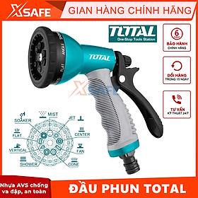 Mua Vòi phun nước xịt rửa TOTAL THWS010901 Vòi xịt tưới cây 8 tia  bộ công cụ 3/4   thân nhựa ABS TPR tay cầm thoải mái