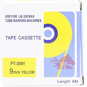 Mua Băng in nhãn Max LM-PT309Y  rộng 9mm  dài 8m/cái  màu vàng  dùng cho máy in LM-370E  LM-380E  LM-380A  LM-390A