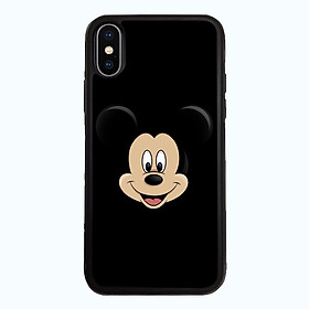 Ốp Lưng Kính Cường Lực Dành Cho Điện Thoại iPhone X Chuột Mickey