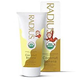 Kem Đánh Răng Hữu Cơ Trẻ Em Vị Chuối Dừa Radius Organic Coconut Banana Toothpaste 85g