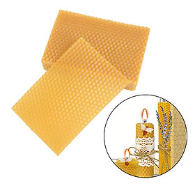 10Pcs Beeswax Sheets for Rolling Candle Making, Beehive Wax Foundation Beekeeping Equipment Bee Comb Honey Frame
