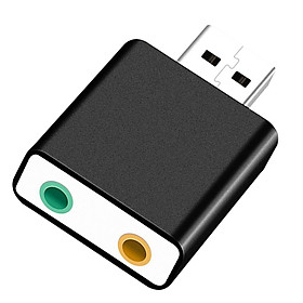 USB 2.0 External  7.1 Channel Surround Sound Card  Adapter Black