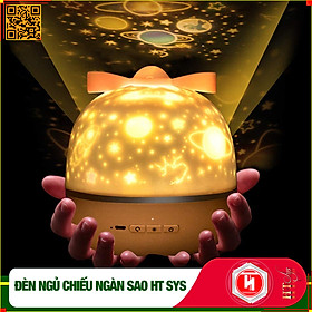 Đèn ngủ chiếu Ngàn Sao trang trí phòng HT SYS - Đèn chiếu ngàn sao 6 phong cách kiêm đèn ngủ xoay tự động 360 độ