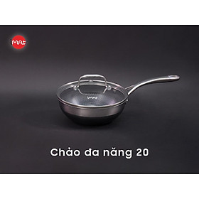 Chảo chống dính bếp từ iMat Hybrid kết hợp giữa lớp phủ điêu khắc chống dính Daikin và inox 430 chống xước