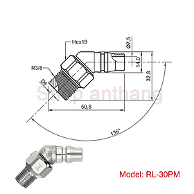 Đầu nối lắc léo khí nén - Nitto (Nhật Bản)