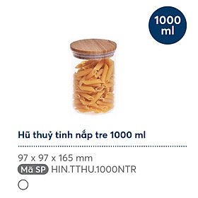 Mua Hũ thuỷ tinh nắp tre Nikko (500 - 1000 - 1500)ml - Hàng chính hãng INOCHI – Tiêu chuẩn nhật bản