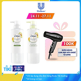 Combo Dầu Gội + Kem Xả Dove Phục Hồi Hư Tổn Chiết Xuất Bơ & Dầu Argan Botanical Selection (500g/Chai)