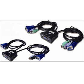 LS-21JA - 2  Ports Plastic Case Cable KVM