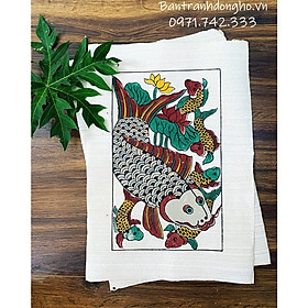 Mua Tranh Đông Hồ Đàn cá Cá chép hoa sen