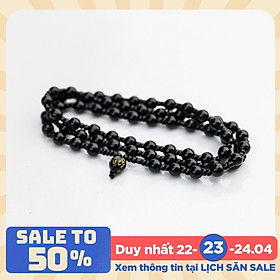Vòng chuỗi hạt đeo tay phong thủy cho nam nữ đá Obsidian phát lộc VT0009 - phát tài