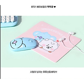 MIẾNG LÓT CHUỘT BT21 LINE AND FRIEND- HÀNG CHÍNH HÃNG