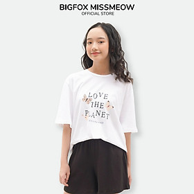 [12 TUỔI-15 TUỔI] Bộ Bé Gái Size Đại Miss Meow ,Bộ Cộc Tay Trẻ Em Mùa Hè Chất Cotton, Dáng Rộng In Love 12-15