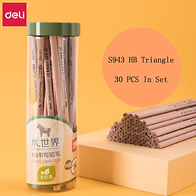 Deli 2B/2H/HB Pencil Student Writing Exam Drawing Sketch Special Pencil Wooden Triangle/Hexagon Rod Pencils Student Office Art Stationery