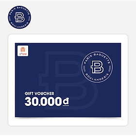 Giftpop - Phiếu Quà Tặng Paris Baguette 30K