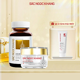 Bộ đôi kết hợp giảm nám Sắc Ngọc Khang Kem dưỡng da ban đêm 30g + Viên