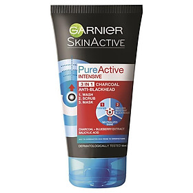 Garnier SkinActive Pure Active Intensive Charcoal 3-in-1 150mL