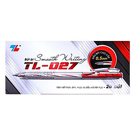 Combo 10-15-20 Bút Bi Thiên Long TL-027 - Mực Xanh/Đen/Đỏ