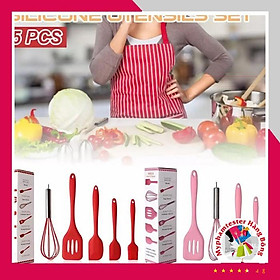 Bộ dụng cụ nấu bếp silicone 5 món chống dính