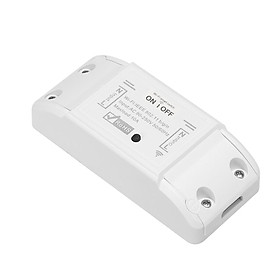 Wifi Smart Switch Compatible with Amazon Alexa and for Google Home Timer 10A/2200W Wireless Remote Switch for Android/IOS APP Control for Electric Appliances Universal Smart Home Automation Module