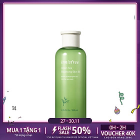 Nước cân bằng dưỡng ẩm từ trà xanh đảo Jeju Innisfree Green Tea Balancing Skin EX 200ml - NEW