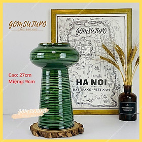 Mua Lọ Hoa Men Hỏa Biến Ngọc Lục Bảo - Gốm Sứ Bát Tràng - Bình Gốm Tranh Trí - Decor Nội Thất