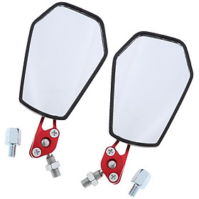 Aluminum Racing Side Rear View Mirrors for Motorcycle Dirt Bikes ATV Red