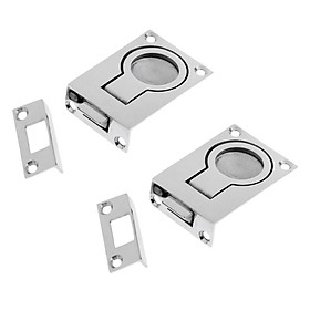 2xStainless Steel 316  Locker Cabinet Latch Flush Lift Pull