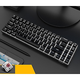 Bàn Phím Cơ Không Dây RK71 - CHÍNH HÃNG Royal Kludge. Phiên Bản Mới Nhất. Màu Đen Led Trắng, Đủ Loại Switch. 71 Phím, Nhỏ Gọn.